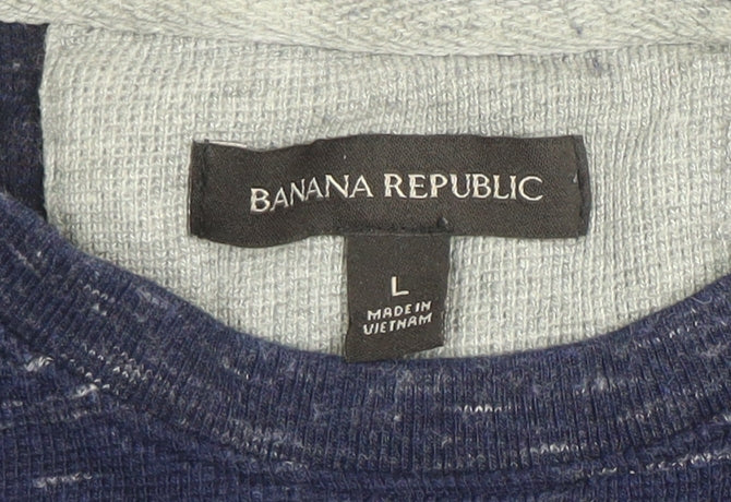 Banana Republic Men’s Blue Knit Pullover Sweatshirt Size L