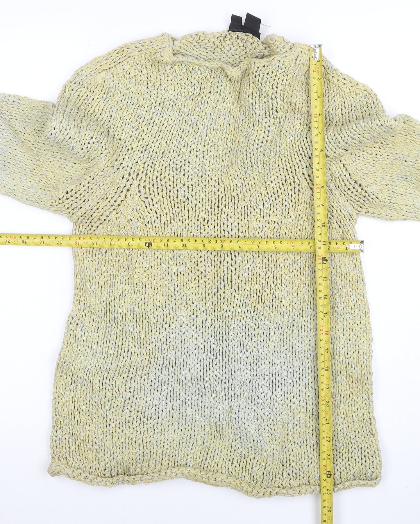 DKNY Womens Beige Open-Knit Rayon Cotton Pullover Jumper M