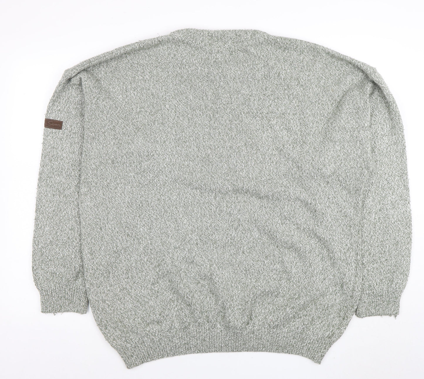 Tom Sayers Mens Grey XXL Crew Neck Acrylic Cotton Jumper