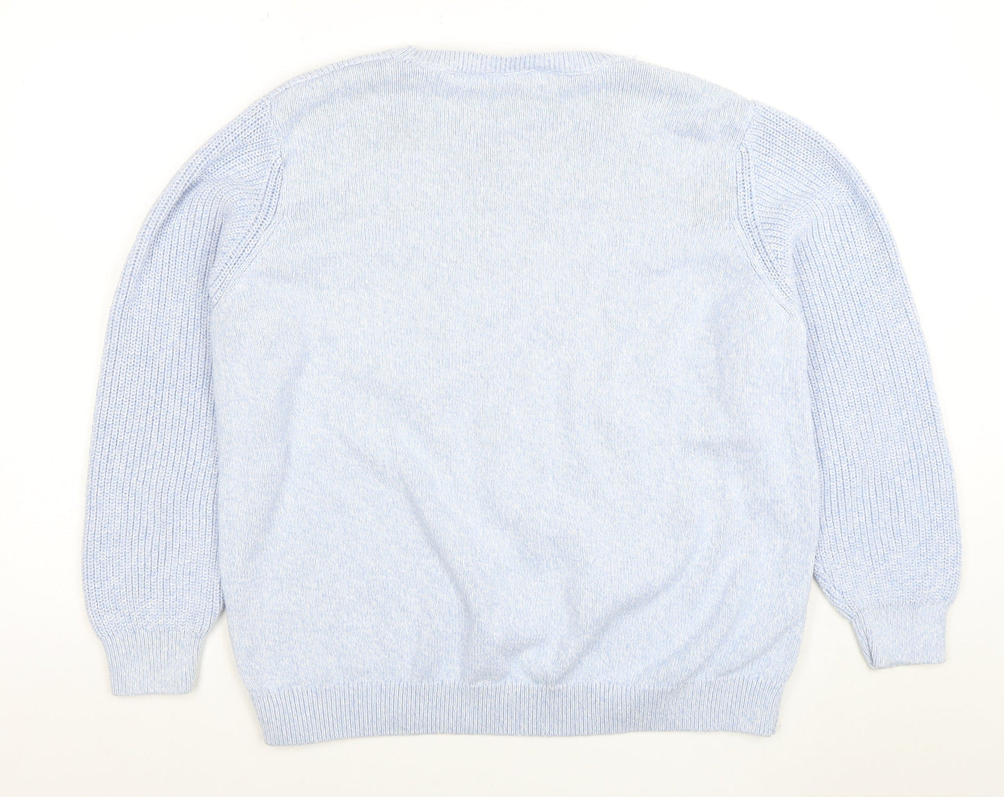 Bonmarche Women’s Blue Cotton Cable-Knit Jumper Size 22