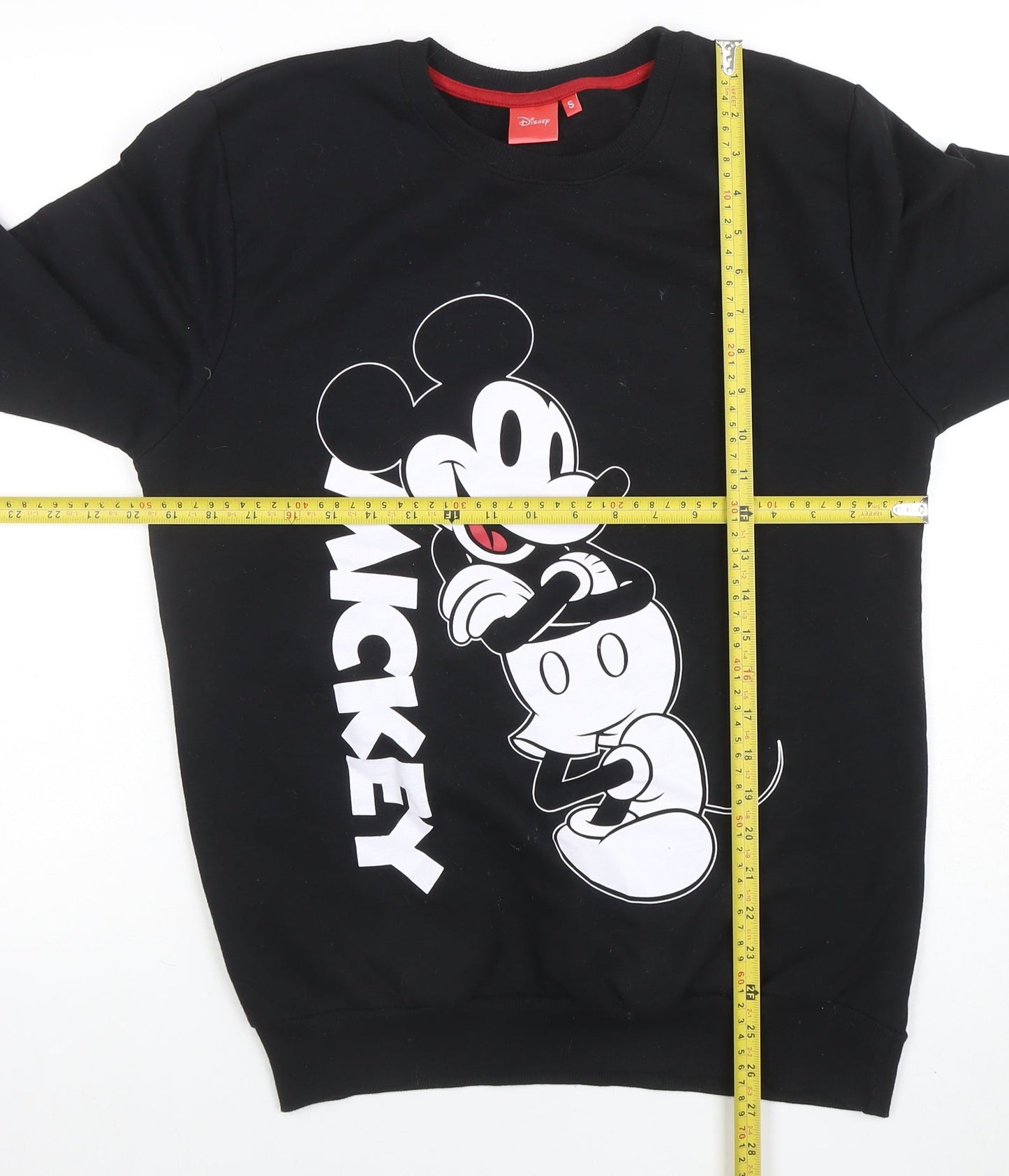 Disney Men's Black Mickey Mouse Graphic Pullover Sweatshirt Size S
