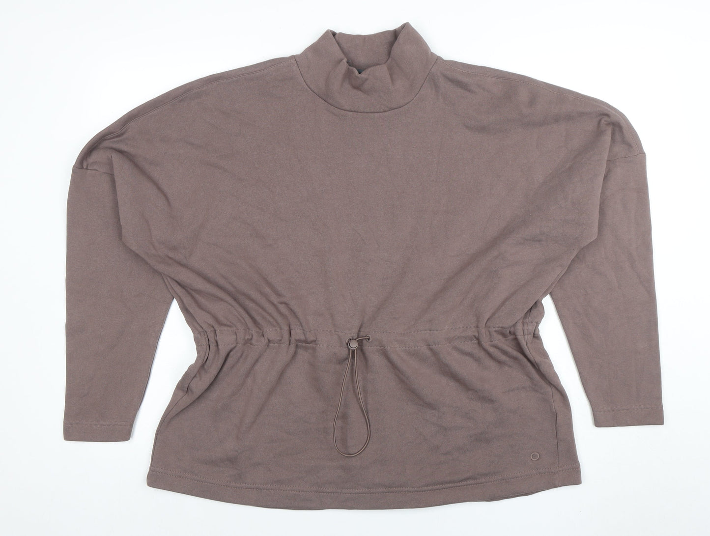 Marks and Spencer Women Brown Size 12 Tunic Sweatshirt with Drawstring