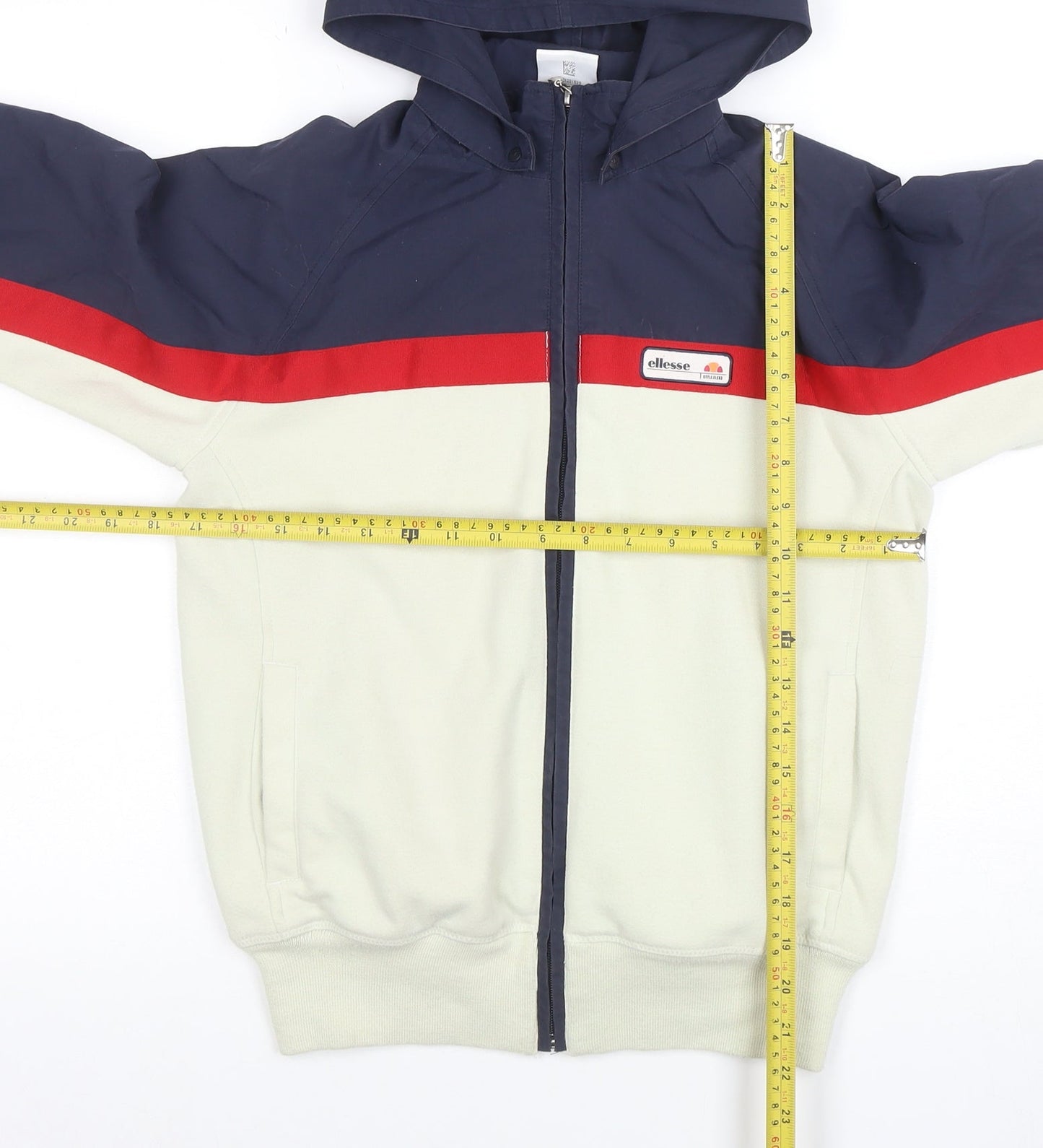 Ellesse Boys Blue Red Hooded Colourblock Full Zip Track Jacket 11-12 Years