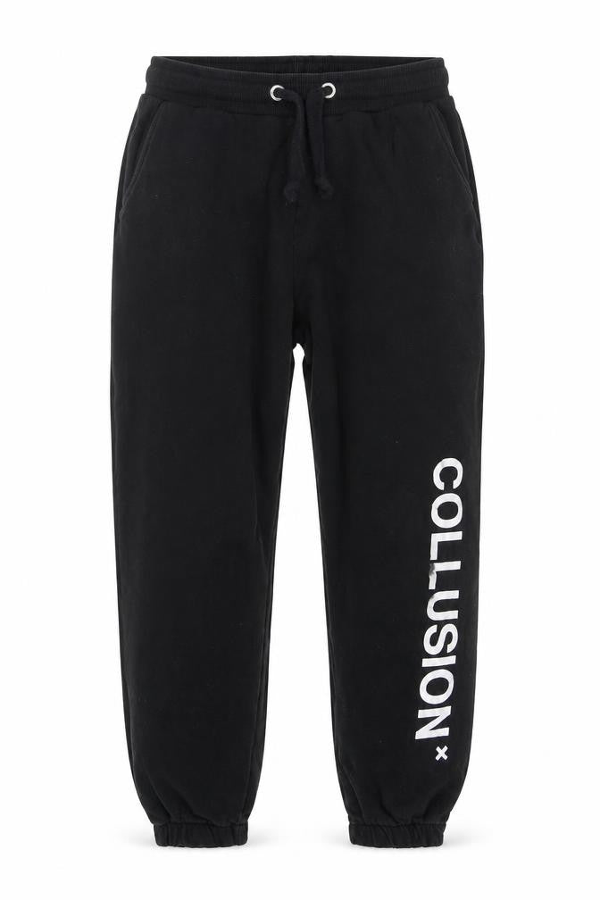 Collusion Men's Black Jogger Sweatpants Size S Relaxed Fit Fleece