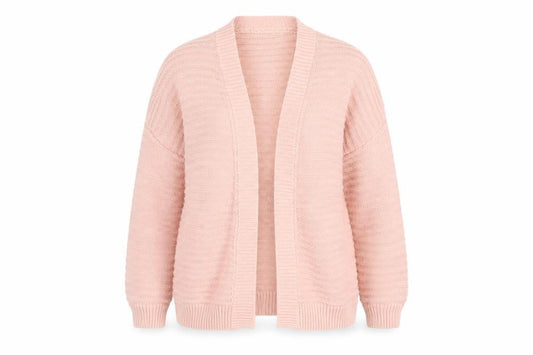H&M Divided Women's Pink Knit Open Cardigan 2XS Lightweight Cotton Blend