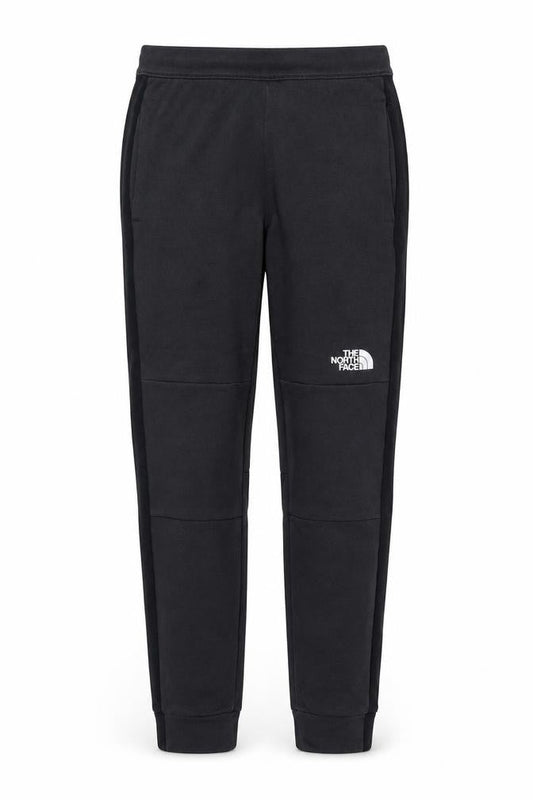 Front view of The North Face boys’ black l jogger sweatpants cotton blend