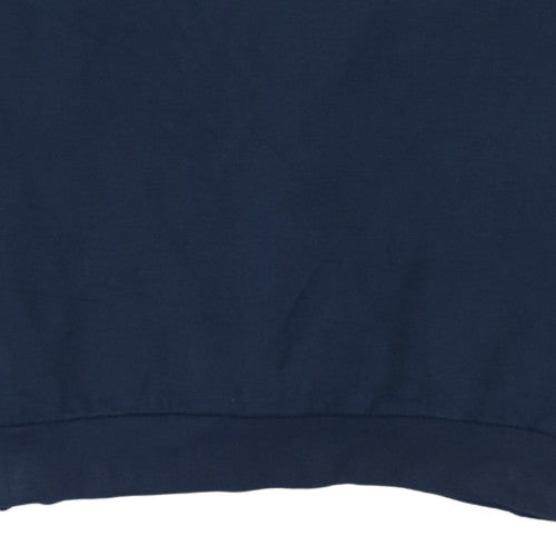 Le Coq Sportif Men's Blue Crew Neck Embroidered Rugby Sweatshirt M