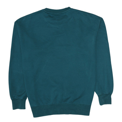 Puma Boys Teal Blue Crew Neck Sweatshirt M Cotton Logo Pullover