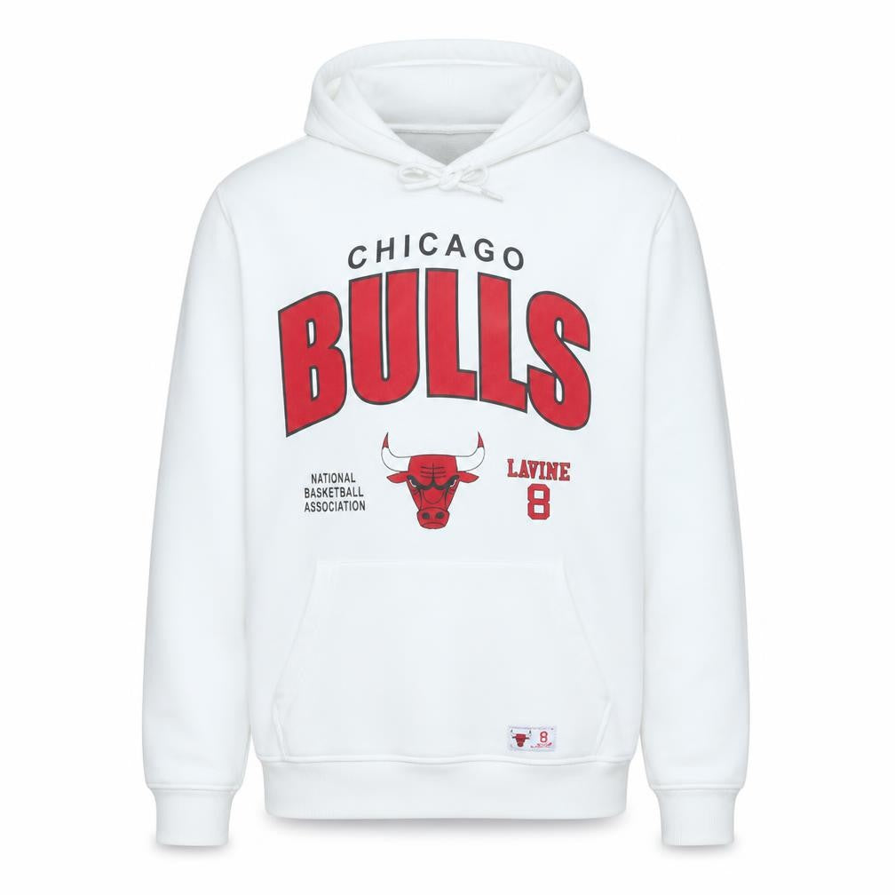 NBA Chicago Bulls Men's White Hoodie Lavine 8 Medium Pullover