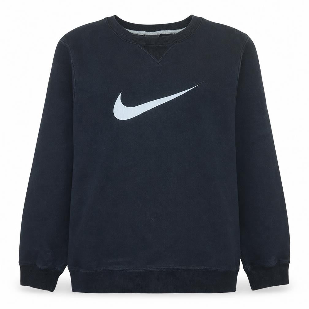 Nike Boys Black Crew Neck Sweatshirt Size 12-13 Years Classic Pullover