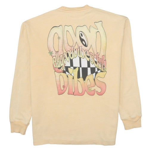 Zara Womens Beige Graphic Pullover Sweatshirt Size L