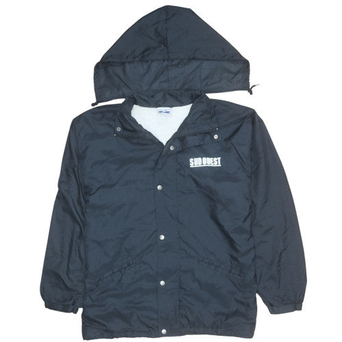 Ocean Jackets Men's Black XL Hooded Windbreaker Jacket