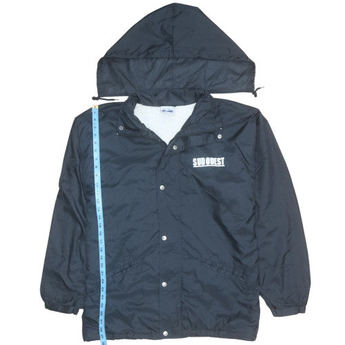 Ocean Jackets Men's Black XL Hooded Windbreaker Jacket