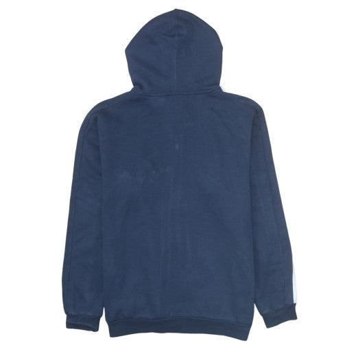 Adidas Mens Blue Full Zip Hoodie Size L Sports Fleece Sweatshirt