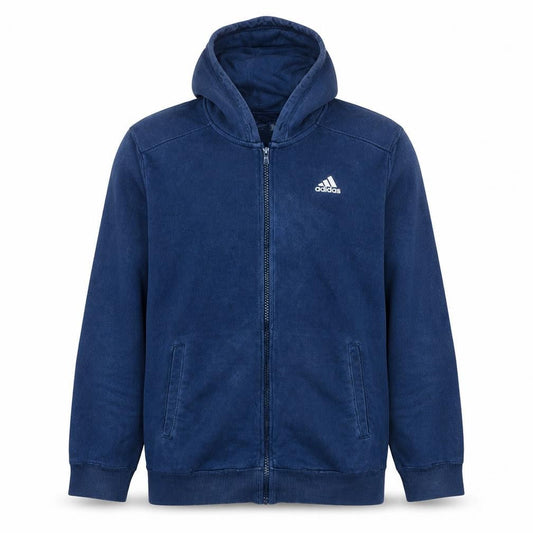 Adidas Men's Blue Full Zip Hoodie Size L Sport Essentials