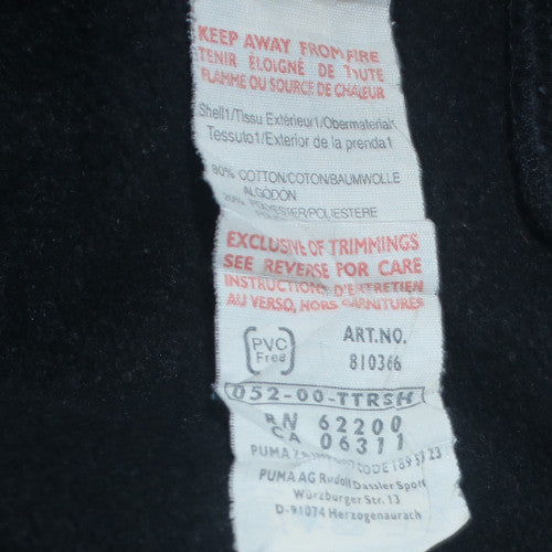Puma Men's Black XL Full Zip Hoodie with Logo Detail