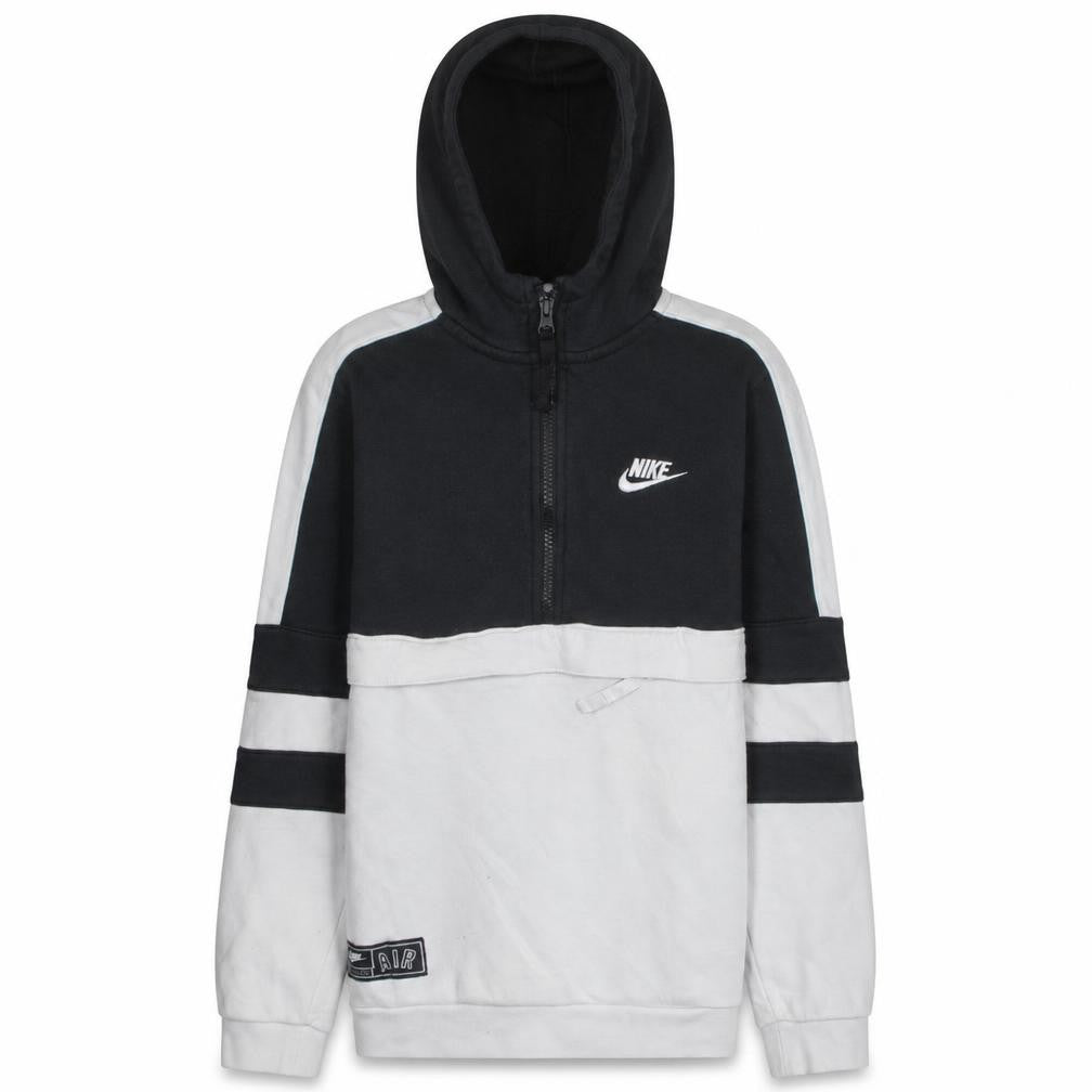 Nike Boys Black & White Half Zip Colourblock Hoodie 12-13 Years
