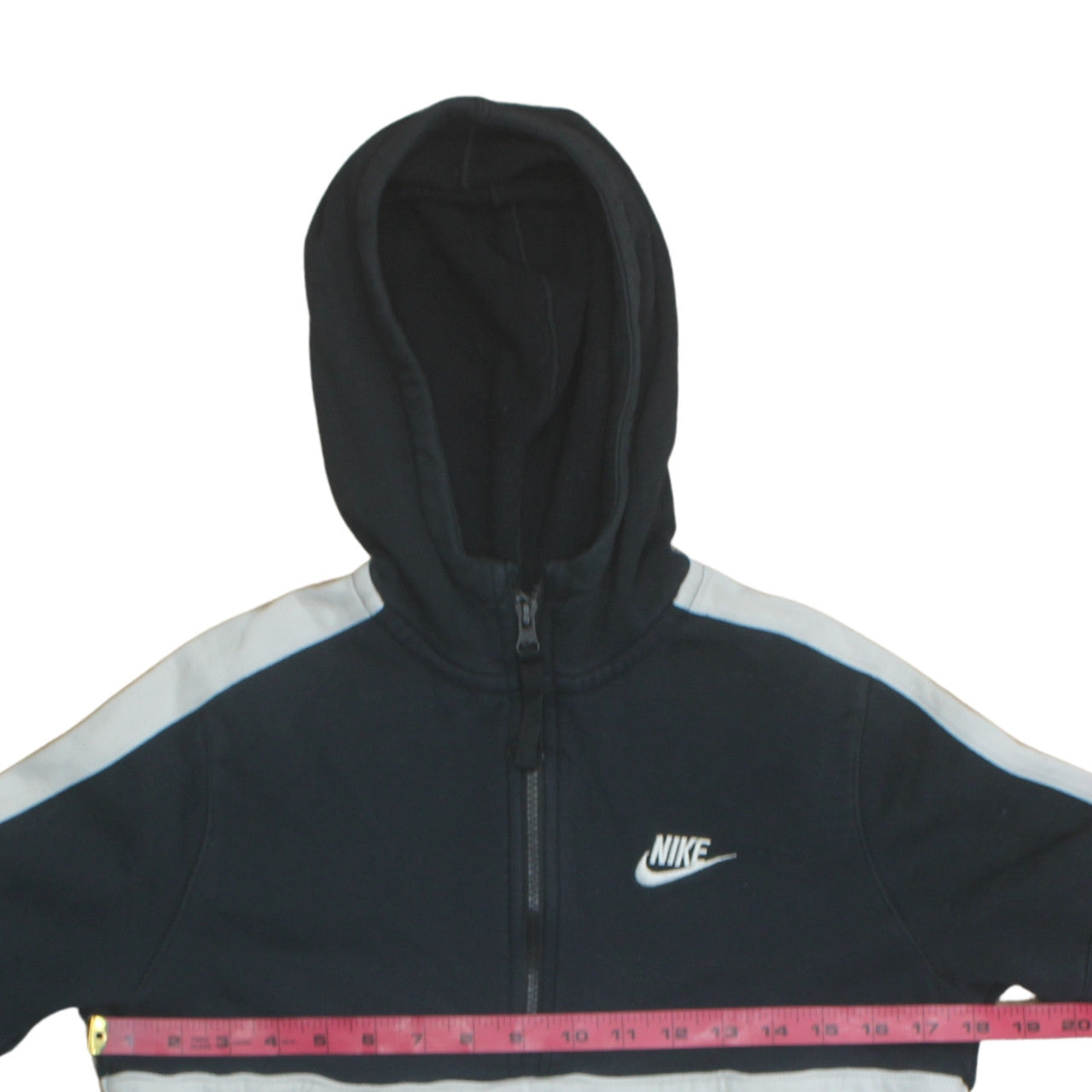 Nike Boys Black & White Half Zip Colourblock Hoodie 12-13 Years