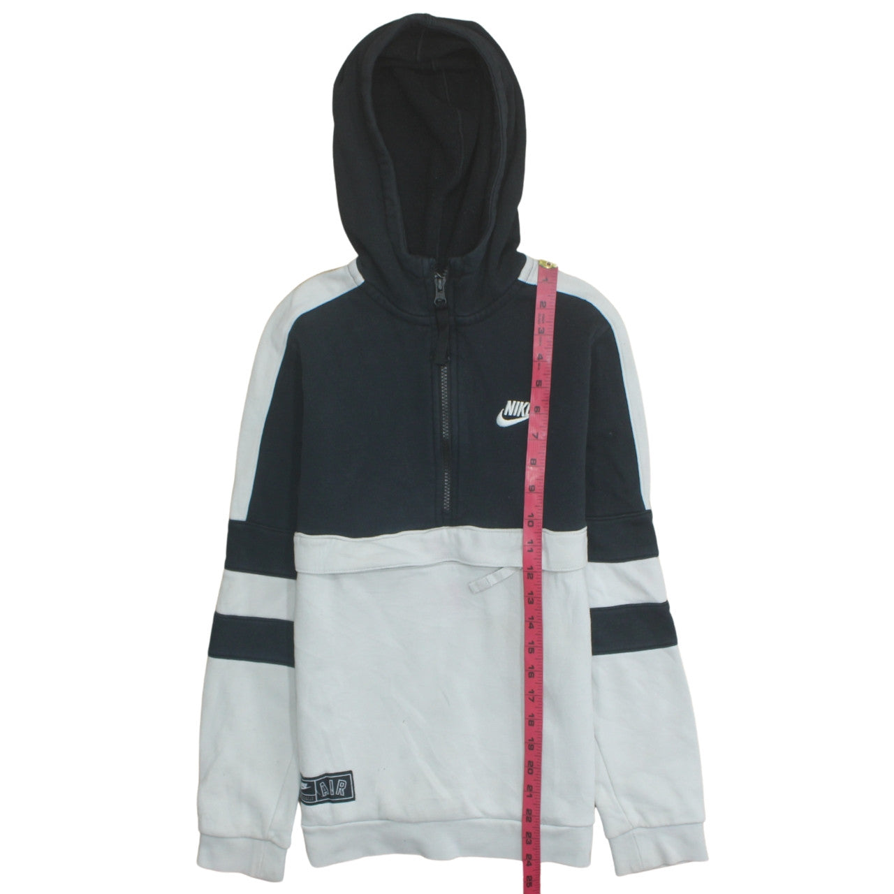Nike Boys Black & White Half Zip Colourblock Hoodie 12-13 Years