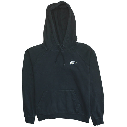 Nike Teens Black Pullover Hoodie L Logo Fleece Sweatshirt