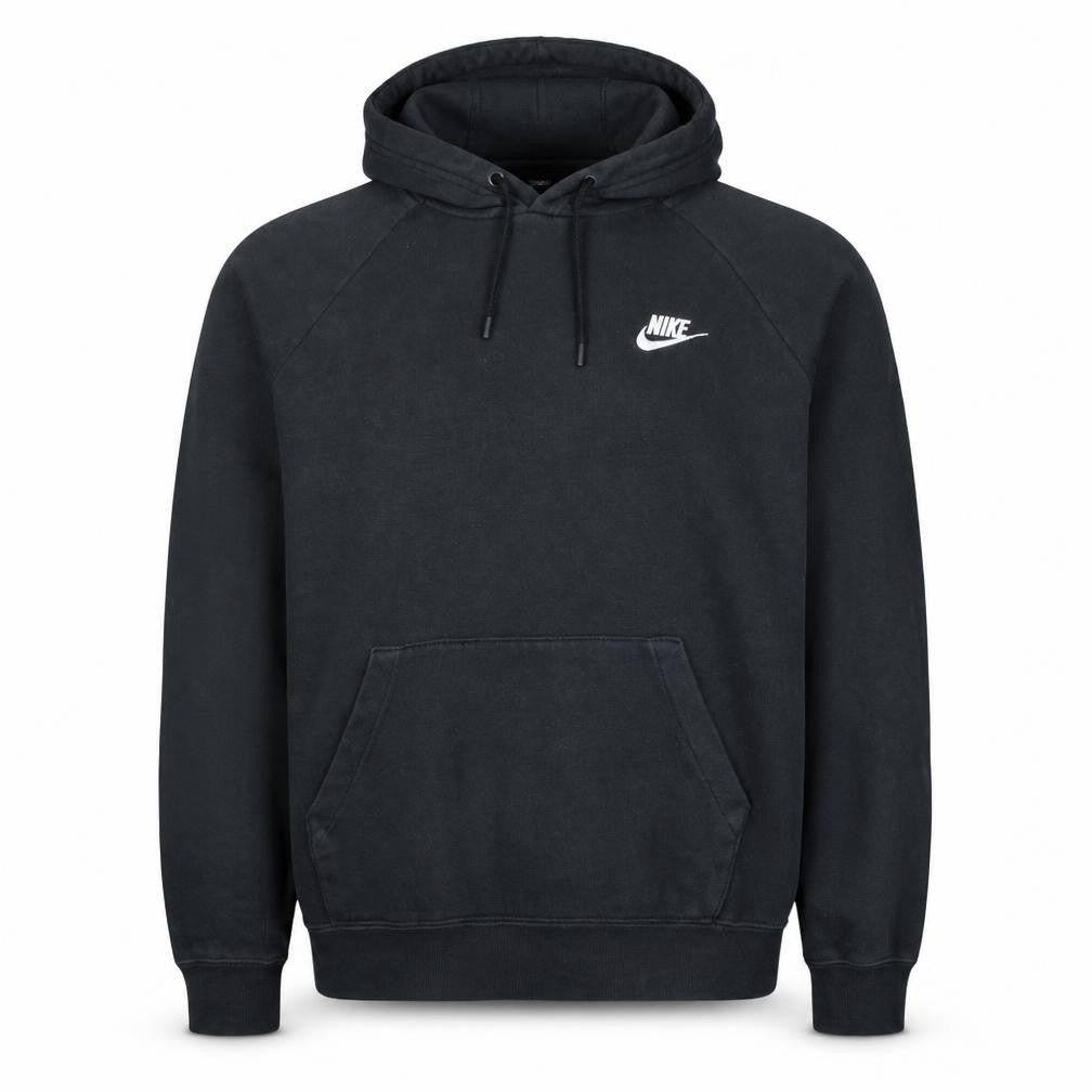 Nike Teens Black Pullover Hoodie L Logo Fleece Sweatshirt