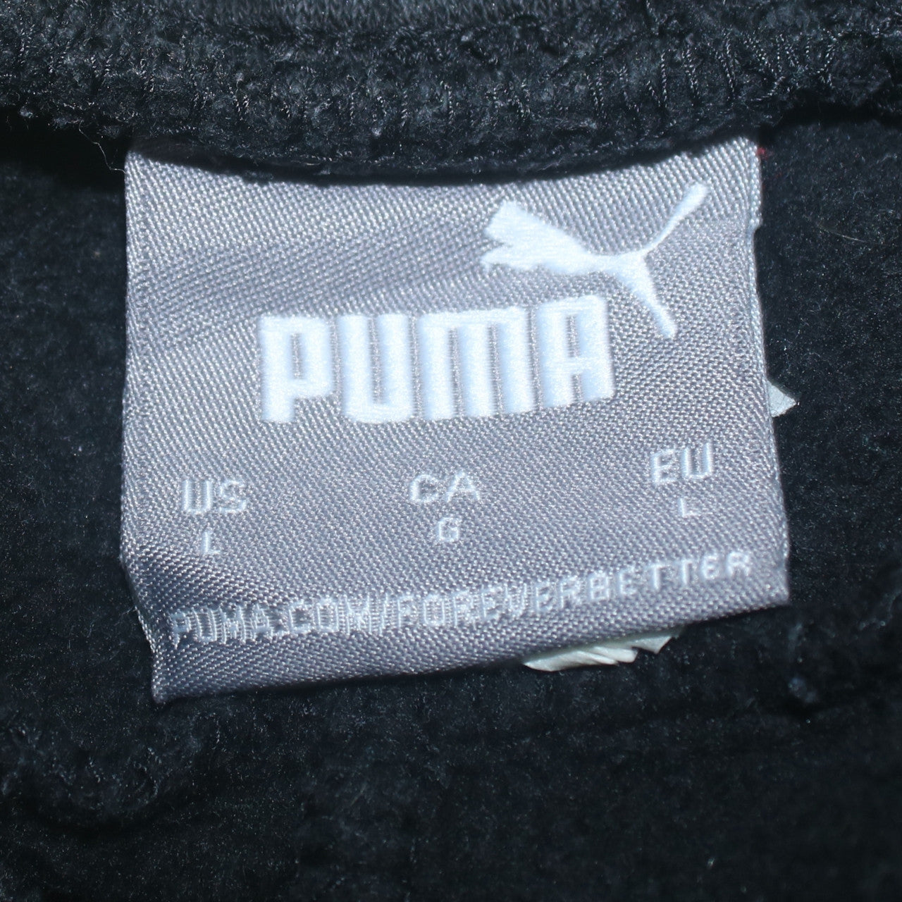 Puma Men Black Jogger Trousers L Regular Fit Elastic Waist Pocketed