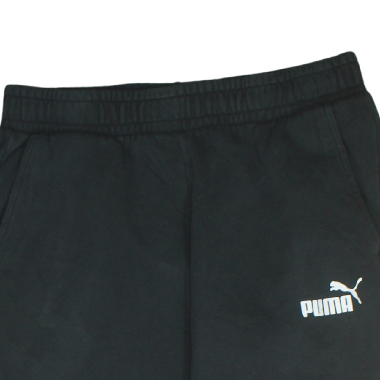 Puma Men Black Jogger Trousers L Regular Fit Elastic Waist Pocketed