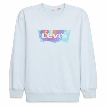 Levi's Womens White Logo Crew Neck Pullover Sweatshirt L