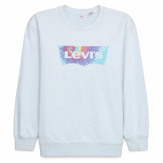 Levi's Womens White Logo Crew Neck Pullover Sweatshirt L