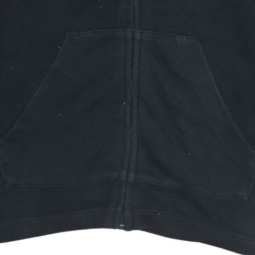 Puma Womens Black XS Full Zip Hoodie Sweatshirt Cotton Blend