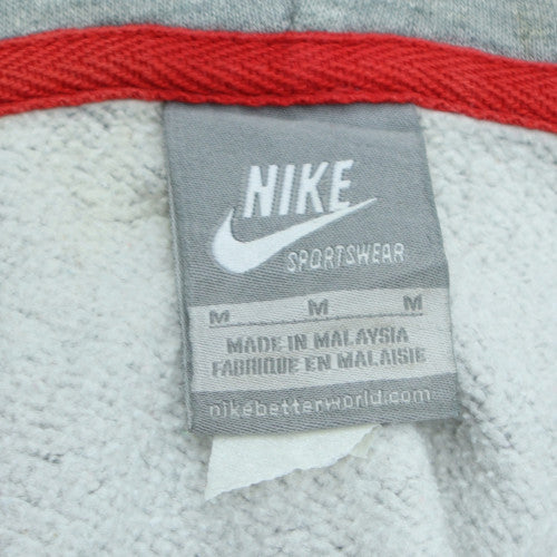 Nike Mens Grey Full Zip Hoodie M Sports Fleece Sweatshirt