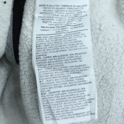 Nike Mens Grey Full Zip Hoodie M Sports Fleece Sweatshirt