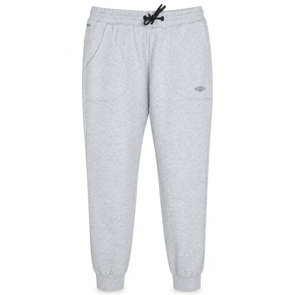 Umbro Men's Grey Jogger Sweatpants L Regular Fit Elastic Waist