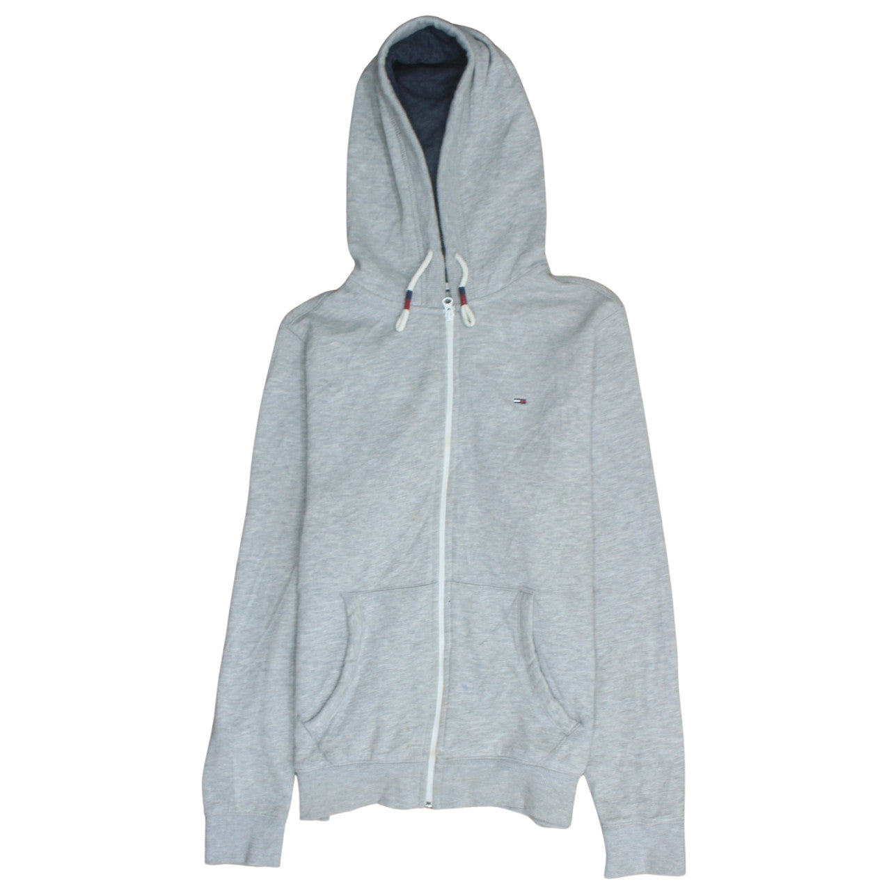 Tommy Jeans Men's Grey Full Zip Hoodie Regular Fit Size M