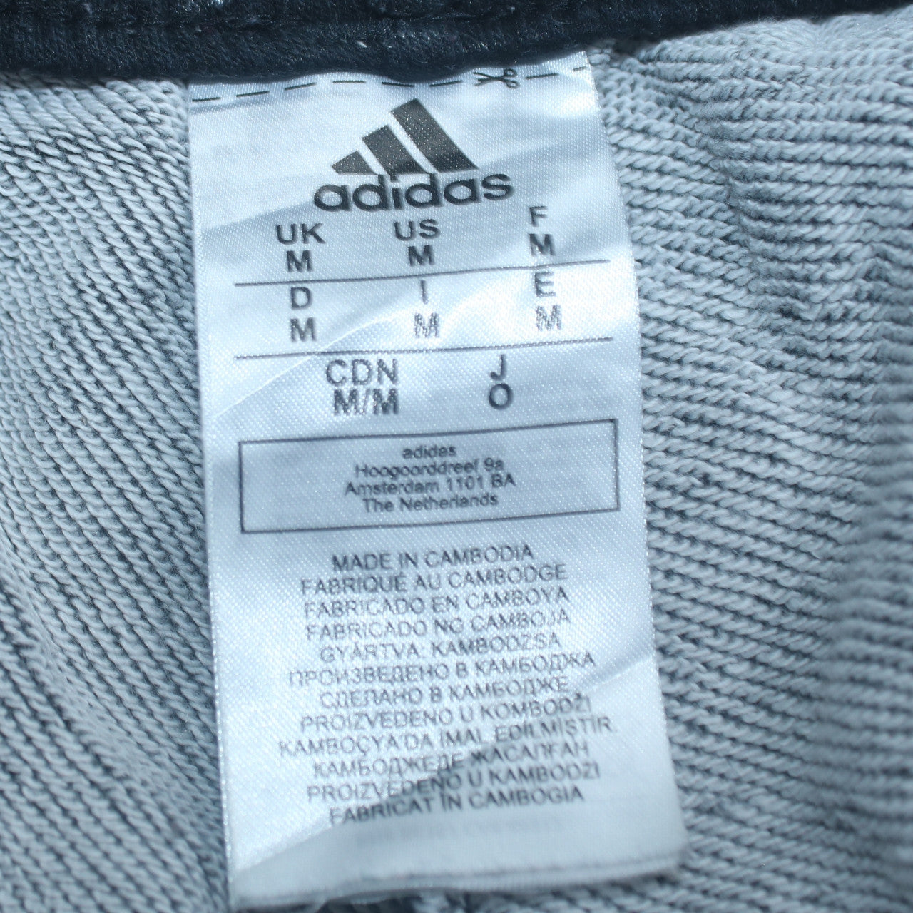 Adidas Men’s Black Cotton Blend Jogger Trousers M Regular Fit