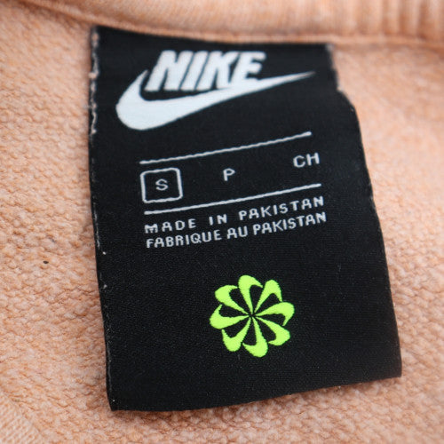 Nike Womens Pink Cotton Blend Crew Neck Pullover Sweatshirt S