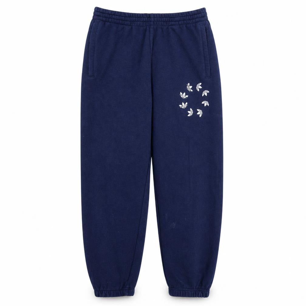 Adidas Men's Blue Regular Fit Fleece Sweatpants M Casual