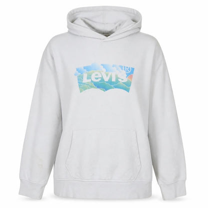 Levi's Women's White XL Pullover Hoodie with Logo Print