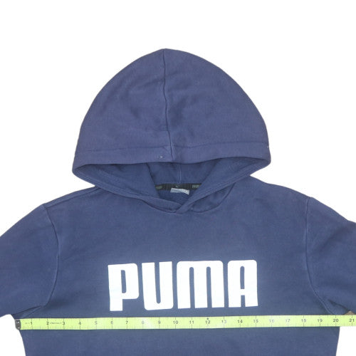 Puma Boys Blue Hoodie Short Sleeve Pullover Cotton Blend 12 Years