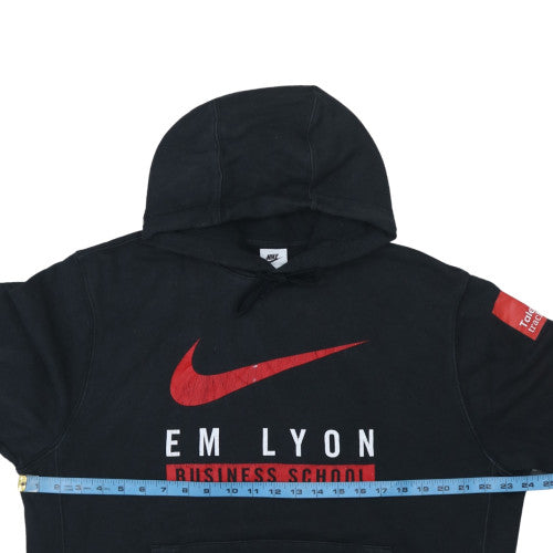 Nike Men's Black Pullover Hoodie L Fleece EM Lyon Business School