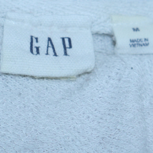 GAP Men's White Pullover Hoodie M Logo Fleece Hooded Sweatshirt