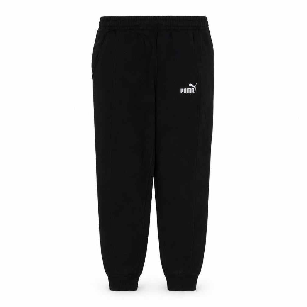 Puma Men's Black L Regular Fit Sweatpants with Logo