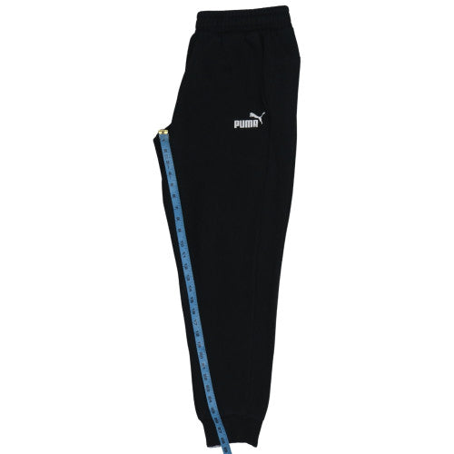 Puma Men's Black L Regular Fit Sweatpants with Logo