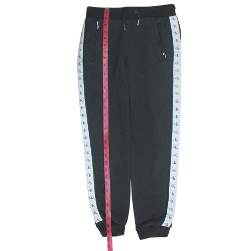 Calvin Klein Jeans Men's Black Logo Jogger XS Fleece Sweatpants