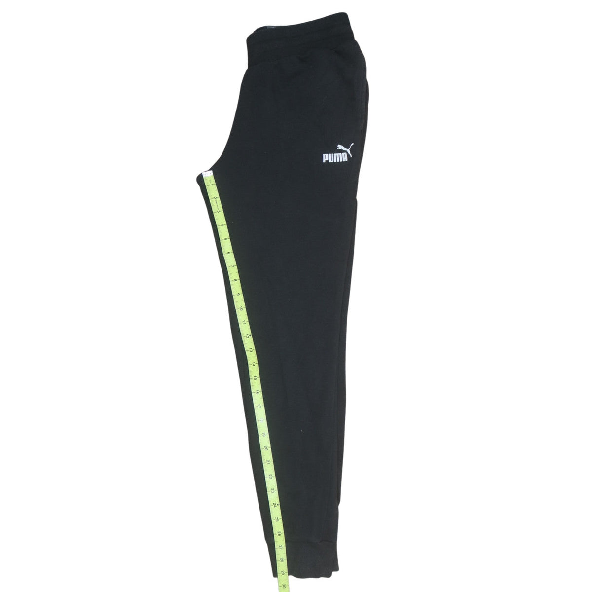 Puma Womens Black Jogger Trousers Size M Elastic Waist Cuffed