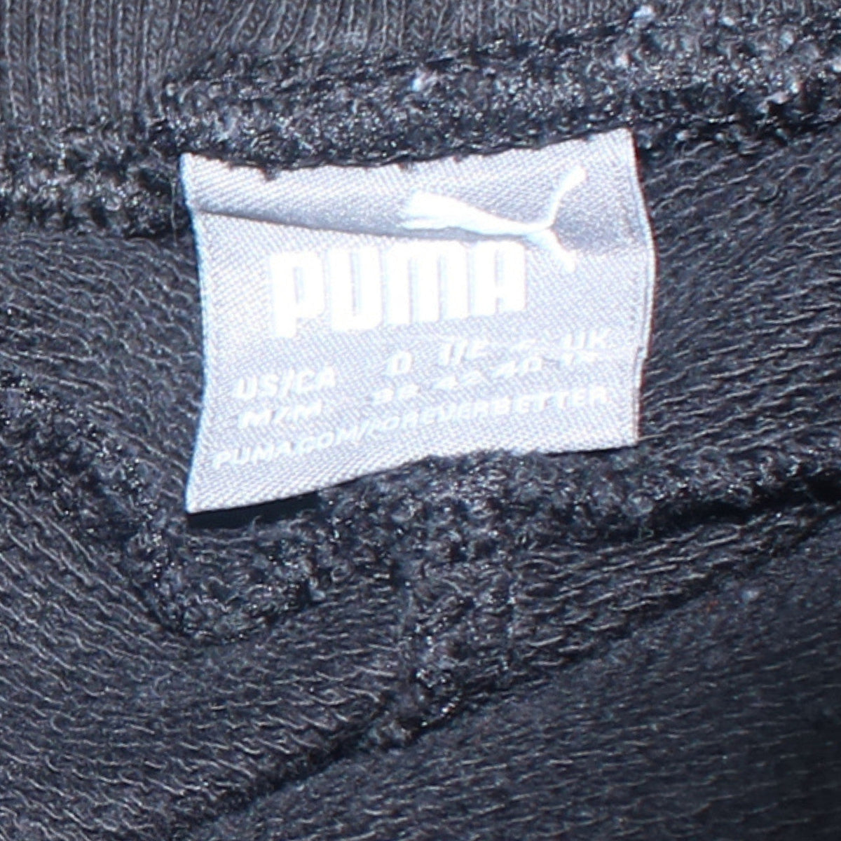 Puma Womens Black Jogger Trousers Size M Elastic Waist Cuffed