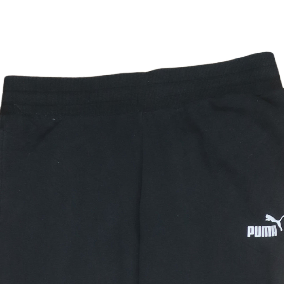 Puma Womens Black Jogger Trousers Size M Elastic Waist Cuffed