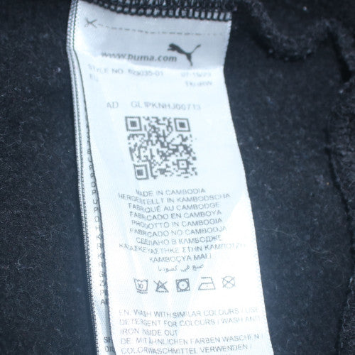 Puma Men's Black Pullover Hoodie L Logo Sports Fleece Sweatshirt