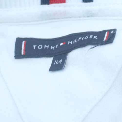 Tommy Hilfiger Boys White Pullover Crew Neck Graphic Sweatshirt Size 164