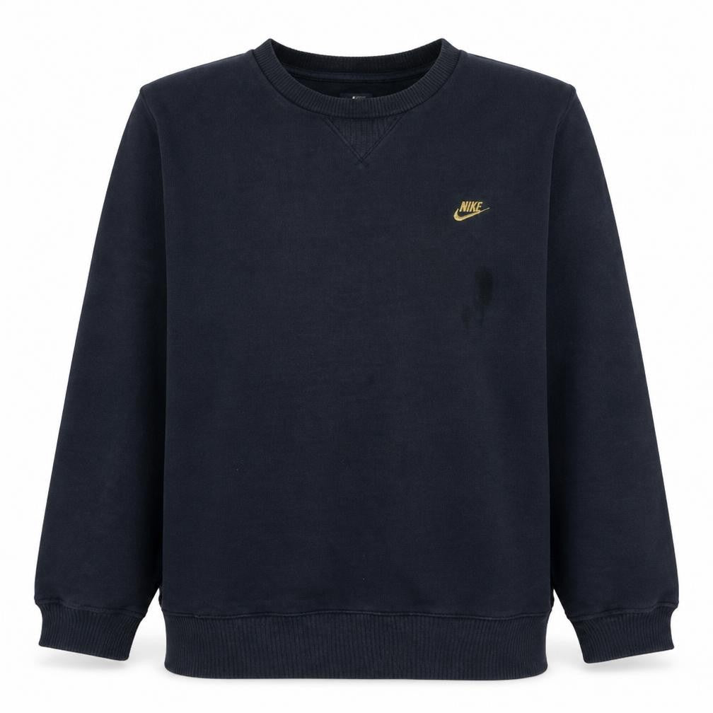 Nike Men’s Black Logo Cotton Fleece Pullover Sweatshirt L